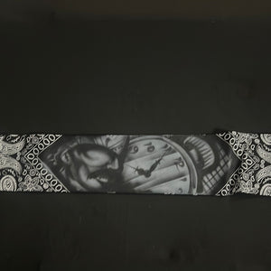Black airbrush bandana