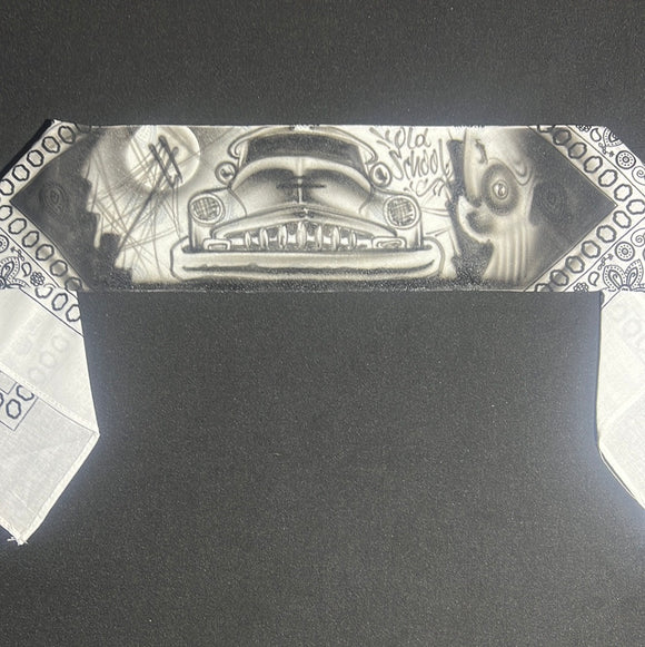 Light Grey airbrush bandana