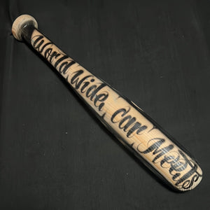 Black airbrush wooden bat